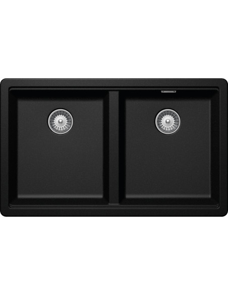 Schock Greenwich N200 Magma Black Double Kitchen Sink Cristadur