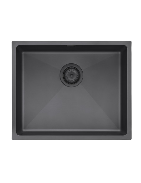 Zenuno15 500U Matte Black Large Kitchen Sink PVD 1.0 Bowl 1810 Company