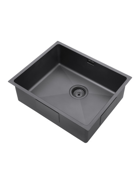 Zenuno15 500U Matte Black Large Kitchen Sink PVD 1.0 Bowl 1810 Company