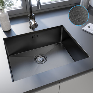 HEXUNO10 500U Kitchen Sink Gun Metal 1.0 Hexagonal 1810 Company HU/50/U10/GM/231
