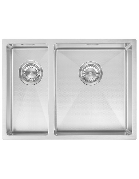 HEXDUO10 180/340U BBR Stainless Steel  Kitchen Sink 1.0 Hexagonal 1810 Company HD/1834/U10/S/223