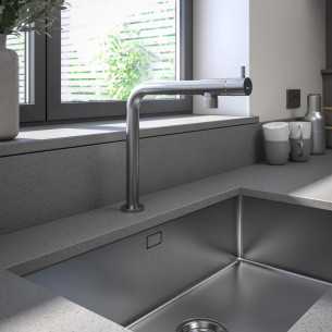 Tramonto Chrome Kitchen Tap 1810 Company Top Lever Non/Knurled TRA/01/CH 2