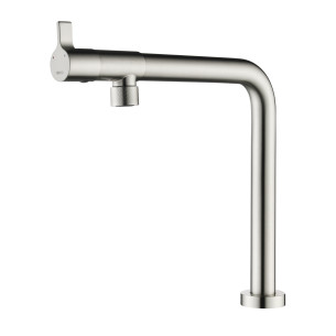Tramonto Brushed Steel Kitchen Tap 1810 Company Top Lever Non/Knurled TRA/02/BS 2