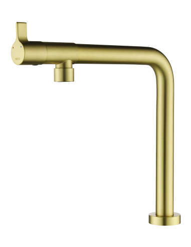 Tramonto Brushed Brass Kitchen Tap 1810 Company Top Lever Non/Knurled TRA/08/BGB