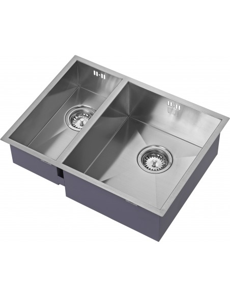 ZENDUO 180/340U Kitchen Sink BBR 1.2mm Stainless 1.5 1810 Company ZD/1834/U/S/BBR/024