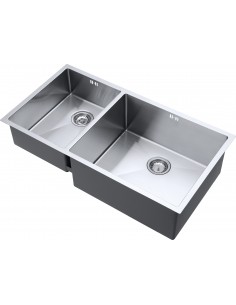 ZENDUO15 340/550U XXL DEEP BBR Kitchen Sink Stainless Steel 1810 2.0 ZD/3455/U15/D/S/XXL/504 DEEP BBR 2