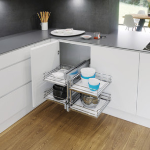 900mm VS COR Flex Premea White Kitchen Corner Vauth Sagel Pull Out  54829233 2