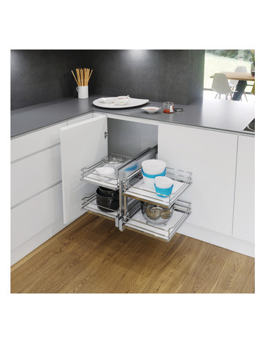900mm VS COR Flex Premea White Kitchen Corner Vauth Sagel Pull Out  54829233