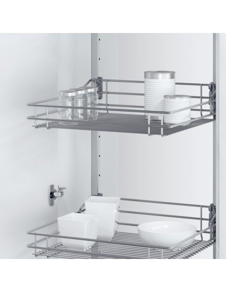 500mm VS Tal Gate Larder Kitchen Swing Out Silver Wire 1900-2140mm 54958934