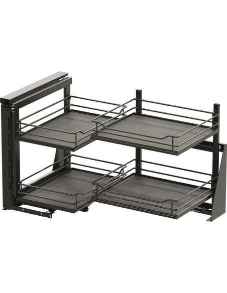 900mm VS-Cor-Fold Premea Lava Grey Swing Out Kitchen Corner Storage 54813626/7