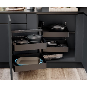 900mm VS Cor Fold Kitchen Swing Out Corner Planero Lava Vauth Sagel