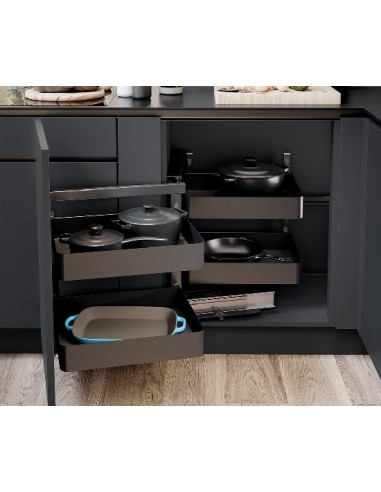 900mm VS Cor Fold Kitchen Swing Out Corner Planero Lava Vauth Sagel