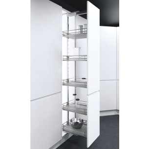 300mm Kitchen Larder Premea Grey Tall VS 1900-2140 Pull Out Storage 54749605