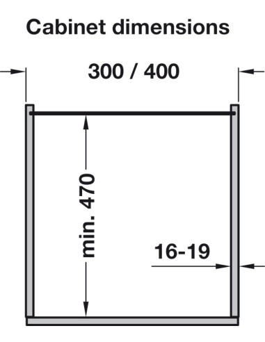 300mm Vauth-Sagel Larder Premea Grey Kitchen Tall 1900-2140 Pull-Out 54749605