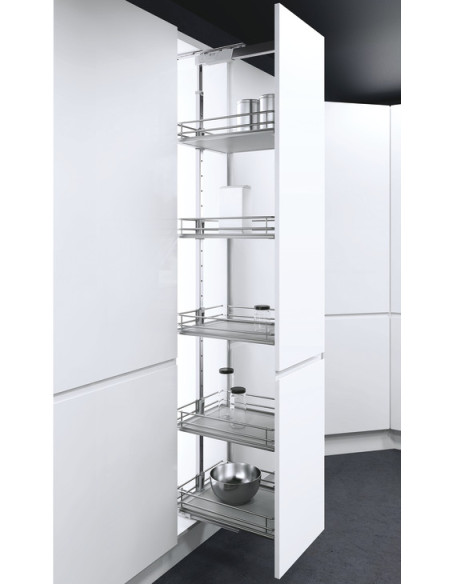 300mm Kitchen Larder Premea Grey Tall VS 1900-2140 Pull Out Storage 54749605