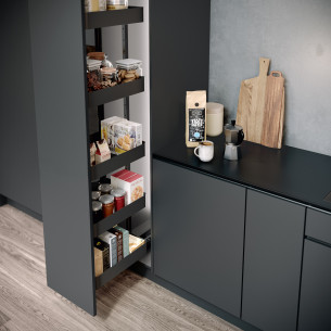 300mm VS TAL Planero Larder 1900-2140mm Kitchen Pull Out X5 Baskets 54749305 2