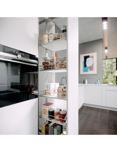 300mm Kitchen Larder Premea White Tall VS 1900-2140 Pull Out Storage 300PREMW