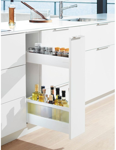 200mm Blum Antaro Space Twin Kitchen Base Pull Out Drawers 450mm Depth ST.VMW.450.0164