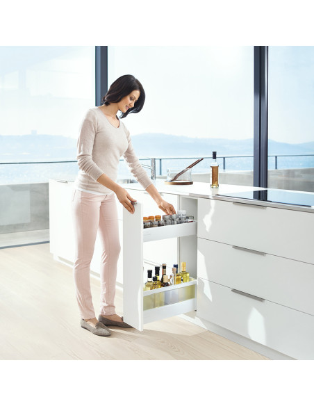 200mm Blum Antaro Space Twin Kitchen Base Pull Out Drawers 450mm Depth ST.VMW.450.0164
