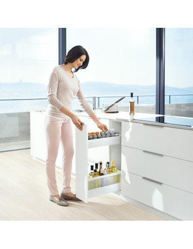 200mm Blum Antaro Space Twin Kitchen Base Pull Out Drawers 500mm Depth ST.VMW.500.0164