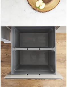600mm ECO-Base Waste Bin Ninka 88.2L Blum Tip On Legrabox Drawer 2