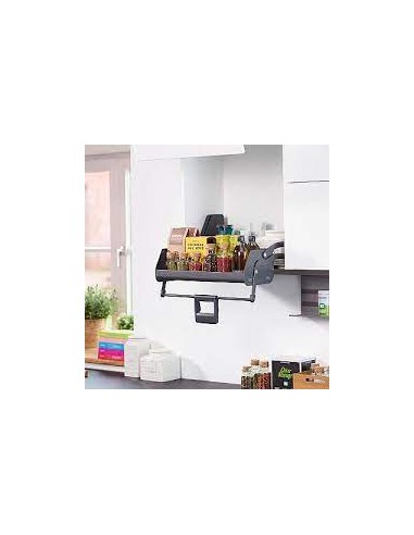500mm Kessebohmer iMove Single Shelf Kitchen Wall Pull-Down Anthracite KIMOVE500SA