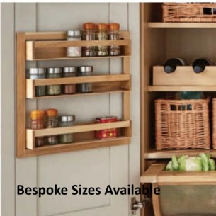 Oak Spice Rack Shelf Kitchen Pantry Storage 3-Tier European Lacquered 54313412 2