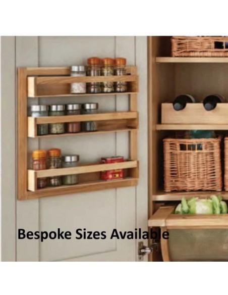 Oak Spice Rack Shelf Kitchen Pantry Storage 3 Tier European Lacquered 54313412