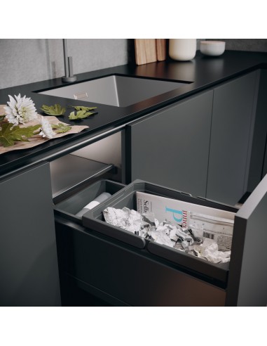 Vauth-Sagel Bin Container 32L Envi Space Lava Free-Stood Kitchen Tub VS32LLAVA