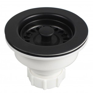 Ceramic Matte Black Waste Kit Overflow 90mm 60mm 1.5 Bowl Kitchen Sink 1810 AC-BSW-PACK2-MB 2