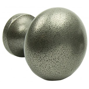35mm Cast Iron Door Knob Pewter Or Black Finish Handmade 2