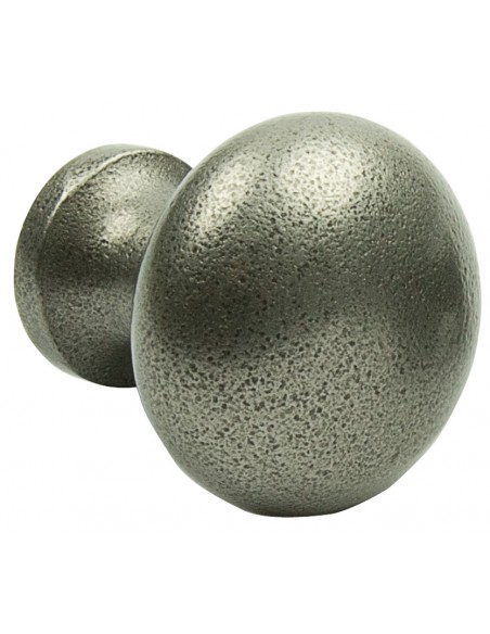 35mm Cast Iron Door Knob Pewter Or Black Finish Handmade