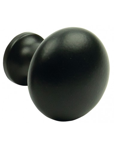 35mm Cast Iron Door Knob Black Finish Handmade