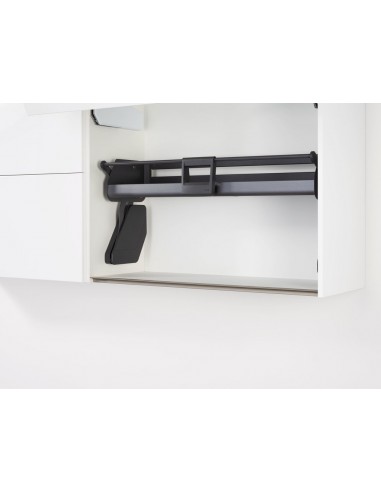 500mm Kessebohmer iMove Single Shelf Kitchen Wall Pull-Down Anthracite KIMOVE500SA
