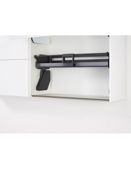 600mm Kessebohmer iMove Kitchen Wall Pull Down Shelf Single Anthracite KIMOVE600SA