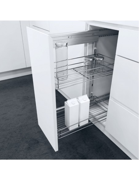 300mm VS SUB Side Kitchen Basket Frame Storage Set Silver Vauth Sagel 54640903 + 54639995