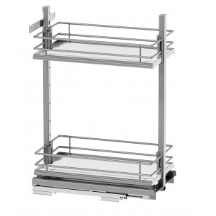300mm VS Sub Larder Base Pull Out Vauth Sagel Premea White 2 Tier VSSUBPW