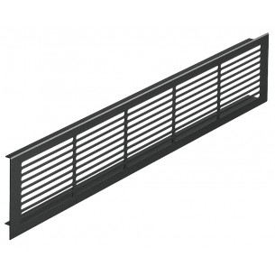 Fridge Ventilation Grill Black Jet 500 x 86mm RAL9005 200cm2 Fixings 57523330