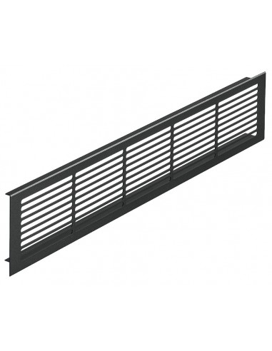 Fridge Ventilation Grill Black Jet 500 x 86mm RAL9005 200cm2 Fixings 57523330
