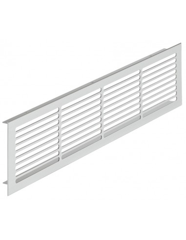 Fridge Ventilation Grill Silver 400 x 86mm RAL9010 160cm2 Fixings 57523921