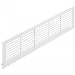 Fridge Ventilation Grill White 400 x 86mm RAL9010 160cm2 Fixings 57523627