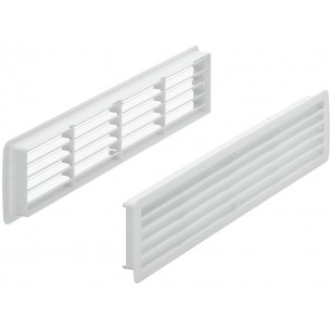 Door Ventilation Grill White 457 x 92mm 200Cm2 Louvre Recess 35-40 mm 95910001