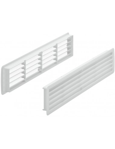 Door Ventilation Grill White 457 x 92mm 200Cm2 Louvre Recess 35-40 mm 95910001