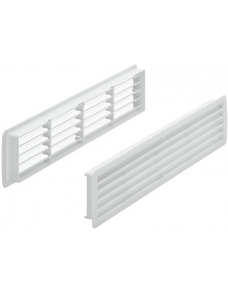 Door Ventilation Grill White 457 x 92mm 200Cm2 Louvre Recess 35-40 mm 95910001