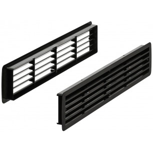 Door Ventilation Grill Black 457 x 92mm 200Cm2 Louvre Recess 35-40mm 95910006