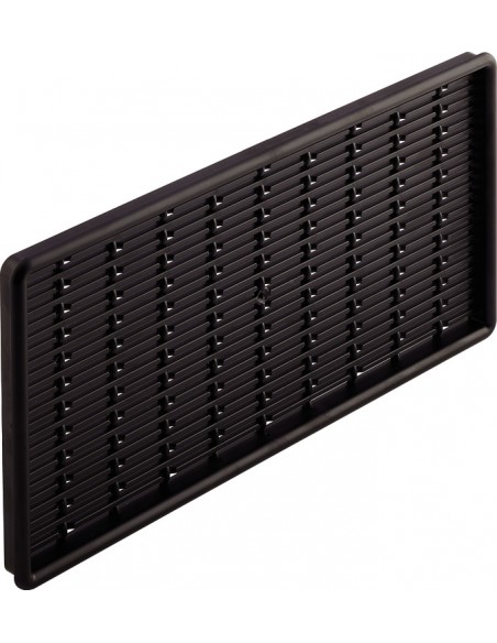 Square Vent Grill Black 225 x 120mm Recess 110Cm2 Flanged Rim 57155358