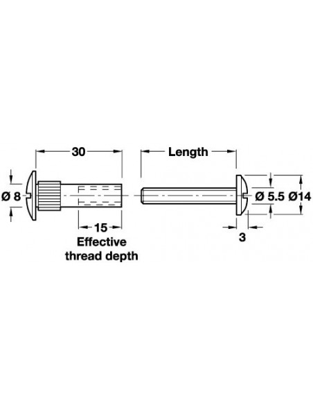 Connecting Screws M6X20mm Wood X100 36-46mm Fitting Sleeve Combi Slot 26705703