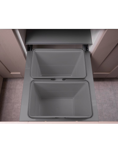 450mm Ace Waste Bin Kitchen 60L Softclosing Double 30L Containers BIN450A.AN