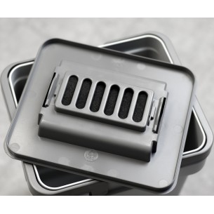 600mm Ace Waste Bin Triple Anthracite 69L Double Soft Closing Vibo BIN600B.AN 2