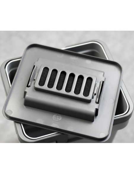 600mm Ace Waste Bin Triple Anthracite 69L Double Soft Closing Vibo BIN600B.AN